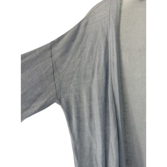 Eileen Fisher Cardigan Blue Basic Cable Knit Lightweight Open Front Duster Small - Picture 5 of 11